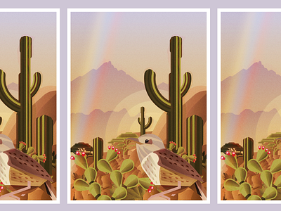Arizona Cactus Wren Series arizona az bird cactus desert illustration phoenix phx wildlife wren