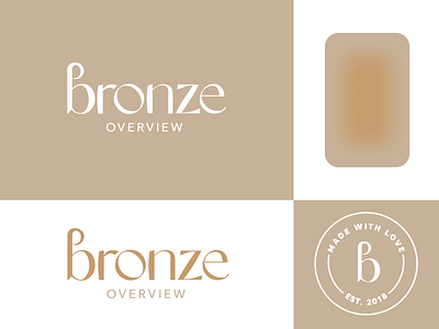 Bronze Overview Review - logo branding bronze design gold icon logo typography vector view