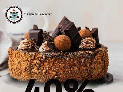 Opening Bakery discount flyer graphic design