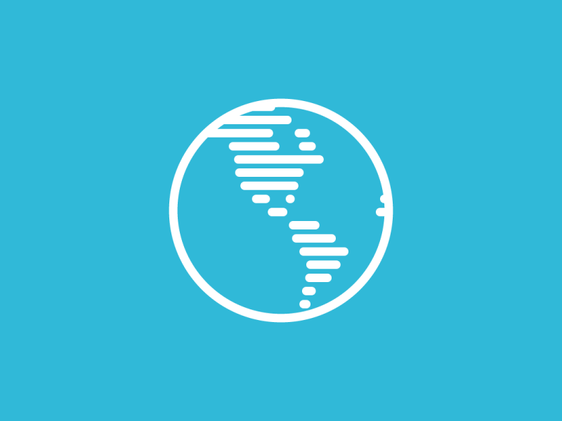 Animated Earth Icon animation dribbble earth globe icon motion rebound thicklines vector world