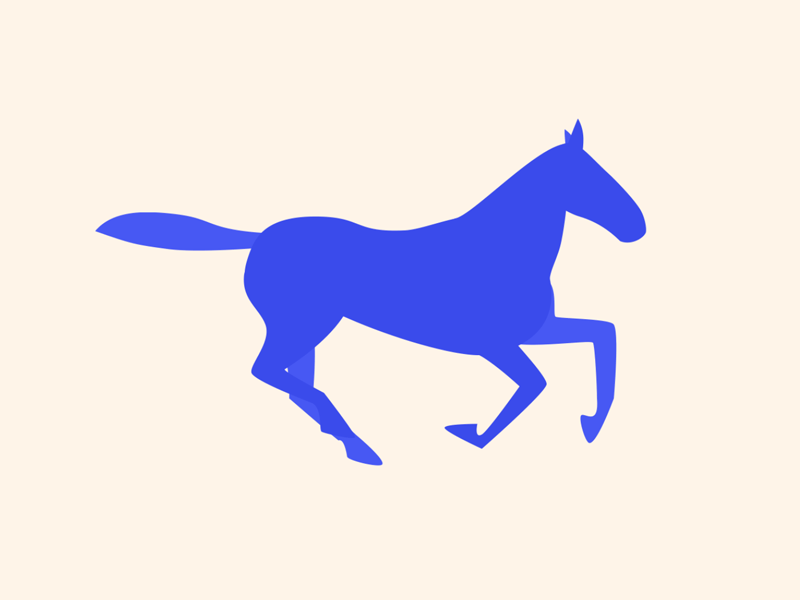 Horse Gallop 2d animal cel design flat gallop gif horse illustration loop photoshop running