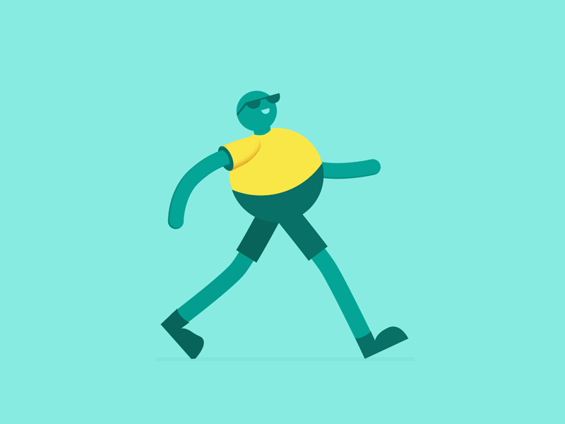Random Walk Cycle #001 walk cycles walk loop illustration walking effects design cycle character animation animated after