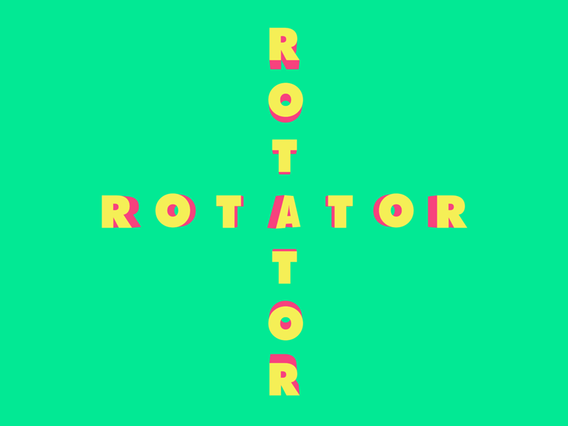 Rotator after animated animation bold design effects futura gif illustration loop type typography