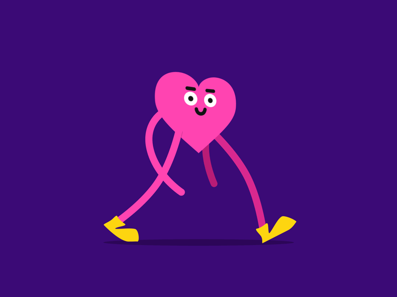 Valentine's Day 2018 after animated character cycle day gif heart loop love valentines walk walk cycles