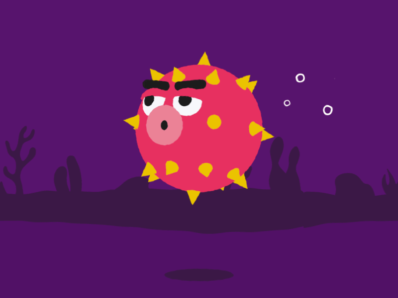 Puffing Sea Monster! by Luke on Dribbble