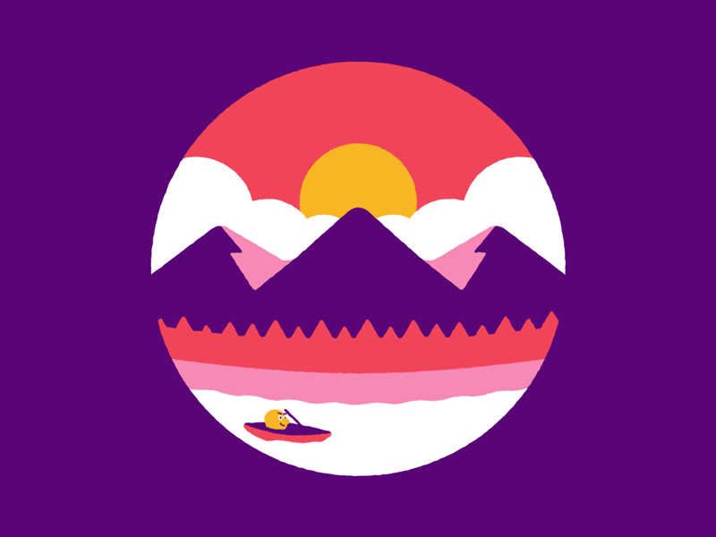 Wilderness Paddling Badge Animated by Luke on Dribbble