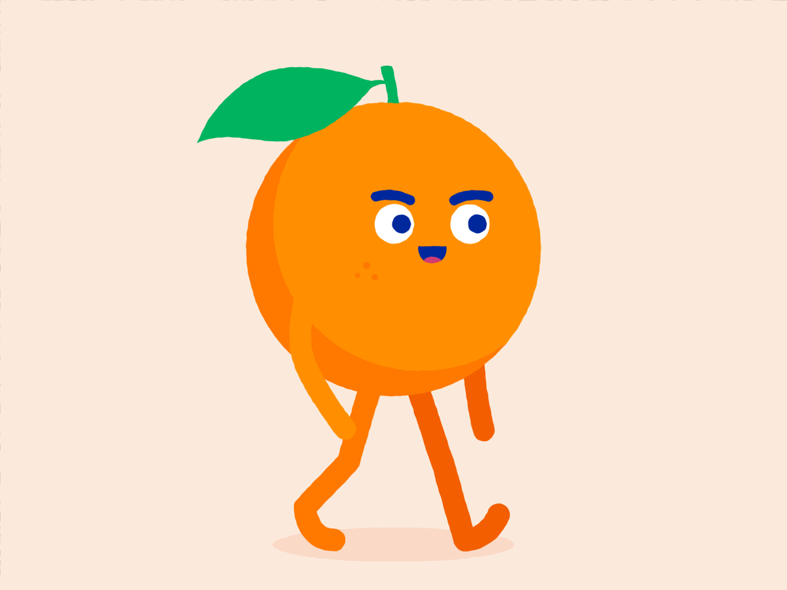 animated orange fruit