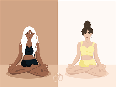 Illustration of a girl doing yoga for a poster for a yoga center body design faceless fitness flexibility girl graphic design health illustration meditation poster sport vector woman yoga