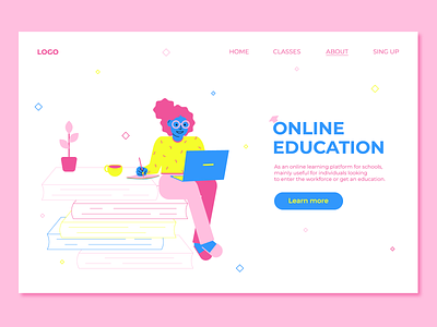 Illustration for an online education website.