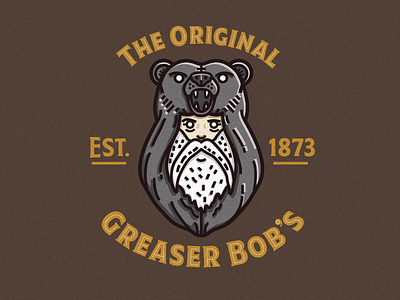 Greaser Bob's 2017 bear beard brothers coen illustration man taberna true grit western