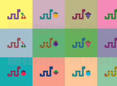 snake and fruits 3d animation app branding design graphic design icon illustration logo motion graphics ui