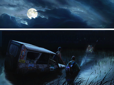 Lost Tribe illustration matte moon night