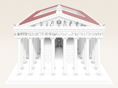 Temple of Artemis greece illustration photoshop temple
