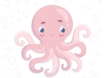 octopus cartoon character character creative cute animal cute octopus design illustraion illustration illustration art illustrations kid illustration kids illustration octopus vector