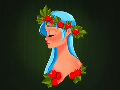 Girl with a wreath