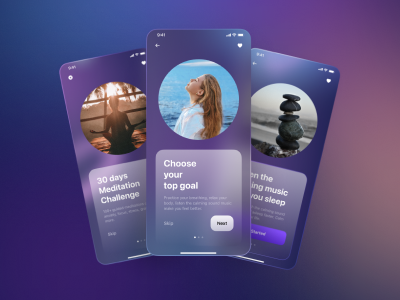 Meditation Inspiration app branding camera design fahim.pro inspiration meditation ui uiux ux