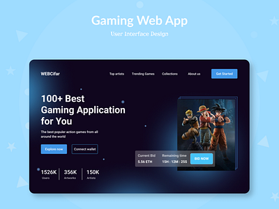 Gaming Web app UI Design