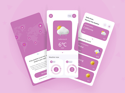 Weather App Design app app design design ui uiux ux weather weather app website design