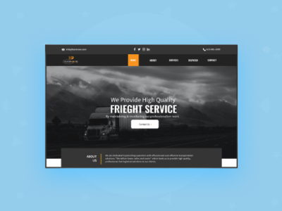 Freight Service Landing Page Design freight service website design landing page design uiux design