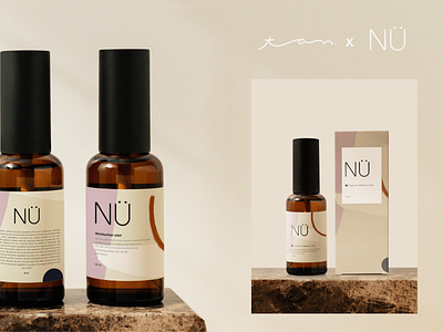 Label design for NÜ Organic Beauty abstractillustration branding design illustration logo procreate