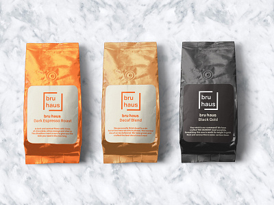 Bru Haus Packaging branding coffee packaging