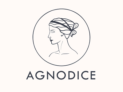 Agnodice ancient ancient greece design greece greek gynecology hair logo logotype medicine vector woman