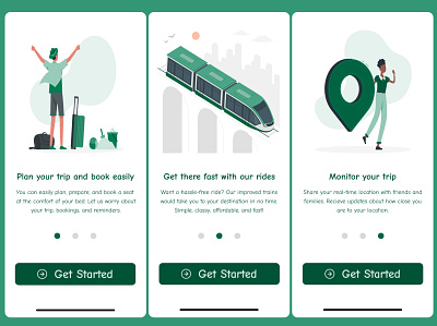 Nigerian Railway Mobile App Onboarding Screens design mobileapp onboarding screens productdesign ui ux