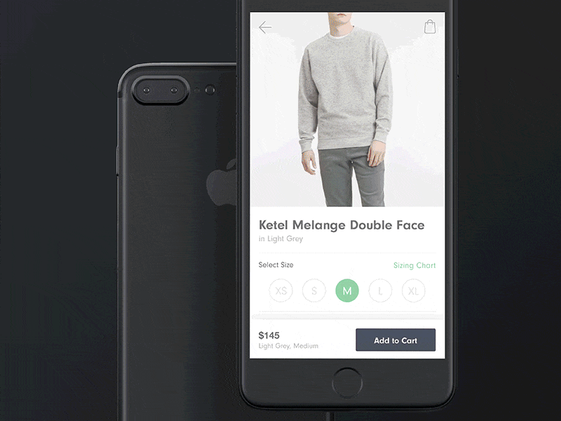 Credit Card Checkout 002 app checkout clothing dailyui gif ios norse origami prototype shopping