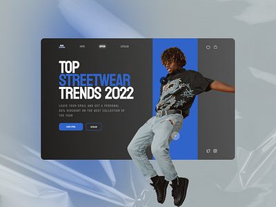 Top Streetwear Trends 2022 First Screen design graphic design ui ux uxui web web design