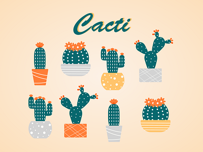 Cute cacti set america blossom cacti cacti isolated cactus cactus desert cactus flowers cactus fruit cactus silhouette evergreen exsotic flowerpot garden party green greenery greenhouse home flowers home plant houseplant tropical