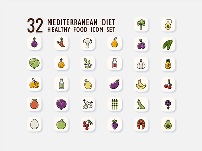healthy food buttons set. application design applications buttons branding buttons buttons design buttons progect diet diet food icons food food application food buttons food icons fruit icons graphic design healthy food icon buttons italian diet logo mediterranean mediterranean diet