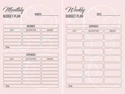 Soft pink Monthly and Weekly budget planner accounting agenda budget budget planner daily planner expense finance jornal management monthly planner notepad pink planner planner planner book printable shedule stationary summary tracker weekly planer