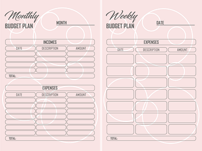 Soft pink Monthly and Weekly budget planner accounting agenda budget budget planner daily planner expense finance jornal management monthly planner notepad pink planner planner planner book printable shedule stationary summary tracker weekly planer