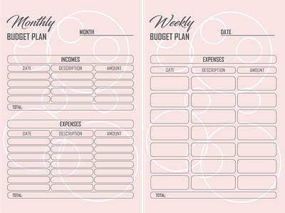 Soft pink Monthly and Weekly budget planner accounting agenda budget budget planner daily planner expense finance jornal management monthly planner notepad pink planner planner planner book printable shedule stationary summary tracker weekly planer