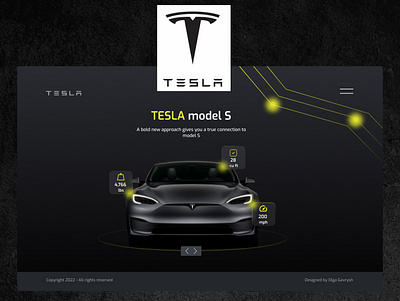 Tesla Model S Landing page black elonmusk landing page modern design tesla web design