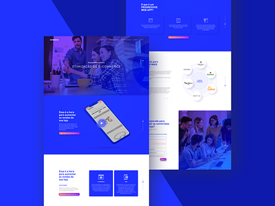 Onestic :: Landing Page blue clean design ecommerce experience interactive interface landing page minimal ui ux web website