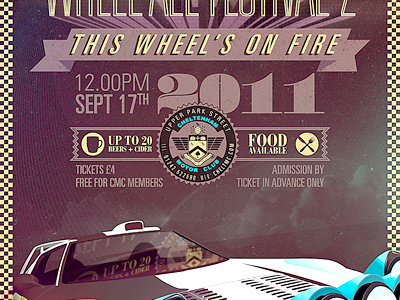 Wheel Ale Beer Festival graphic design poster vintage