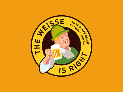 Berliner Weisse pump clip badge beer brew craft beer german homebrew pump clip smile