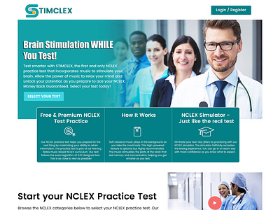 Web page layout for NCLEX