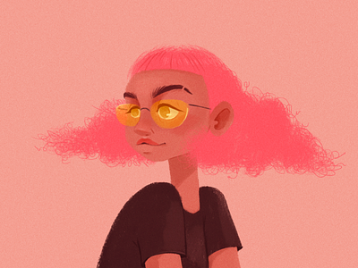 Pink hair character digitalart doodle girl girl illustration girly illustration pink