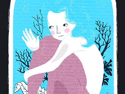 Mermaid character design digital doodle girl illustration mermaid painting