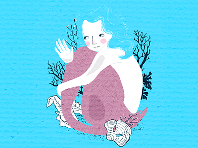 Mermaid doodle girl illustration illustration mermaid