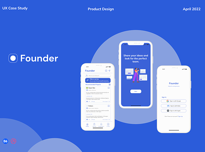 Founder UX Case Study app design graphic design ui ux
