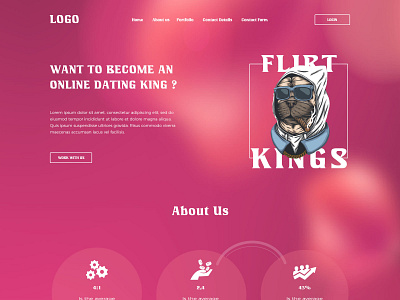 Flirt King web design design graphic design illustration vector