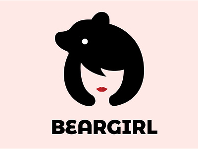 Bear Girl bear bear girl black branding creative logo creative logos creativity design designs girl girl logo graphic design illustration illustrator logo logo design logo designs logos red