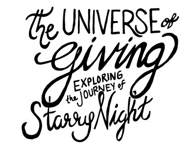 Type Exploration Take 2 charity hand lettering rough draft sketch starry night typography