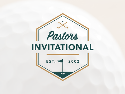 Pastors Invitational Logo est golf golf club golf outing hexagon invitational logo
