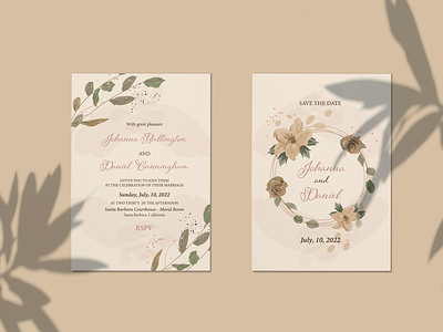 Watercolor wedding invitations ai flowers illustration invitation lily rose tenderness wedding weddinginvations