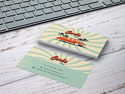 Retro business card for taxis