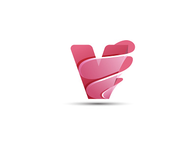 Latter V - Gradient Logo 3d branding design illustration logo logo design typography vector